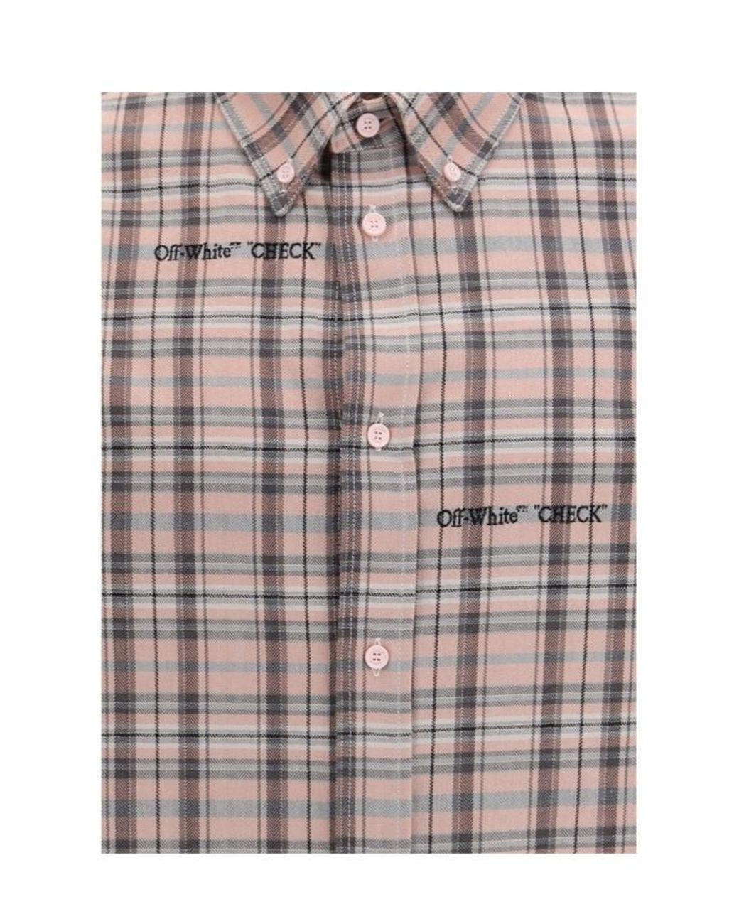 Off-White c/o Virgil Abloh Multicolor Marker Check Flannel Shirt for men