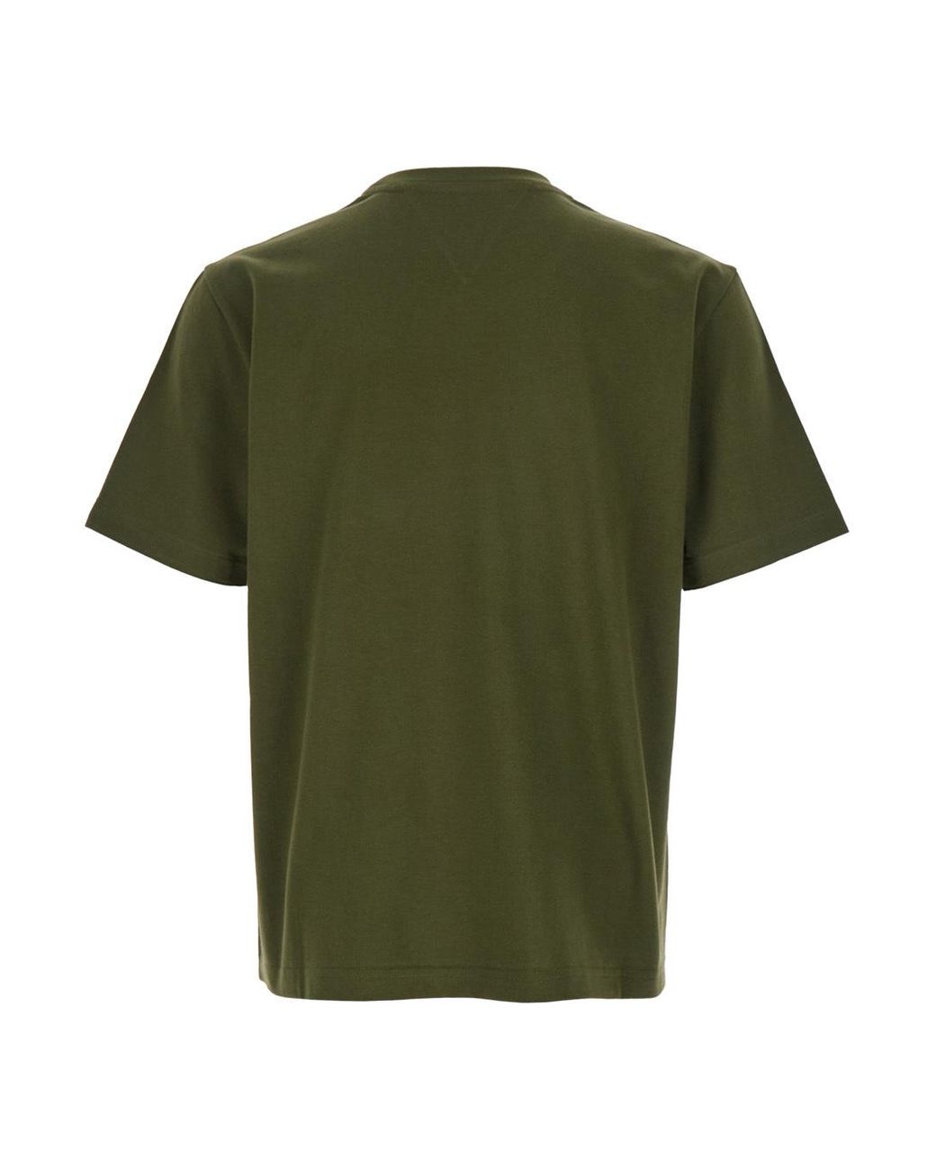 Bottega Veneta Green Mushroom Embroidered Crewneck T-Shirt for men