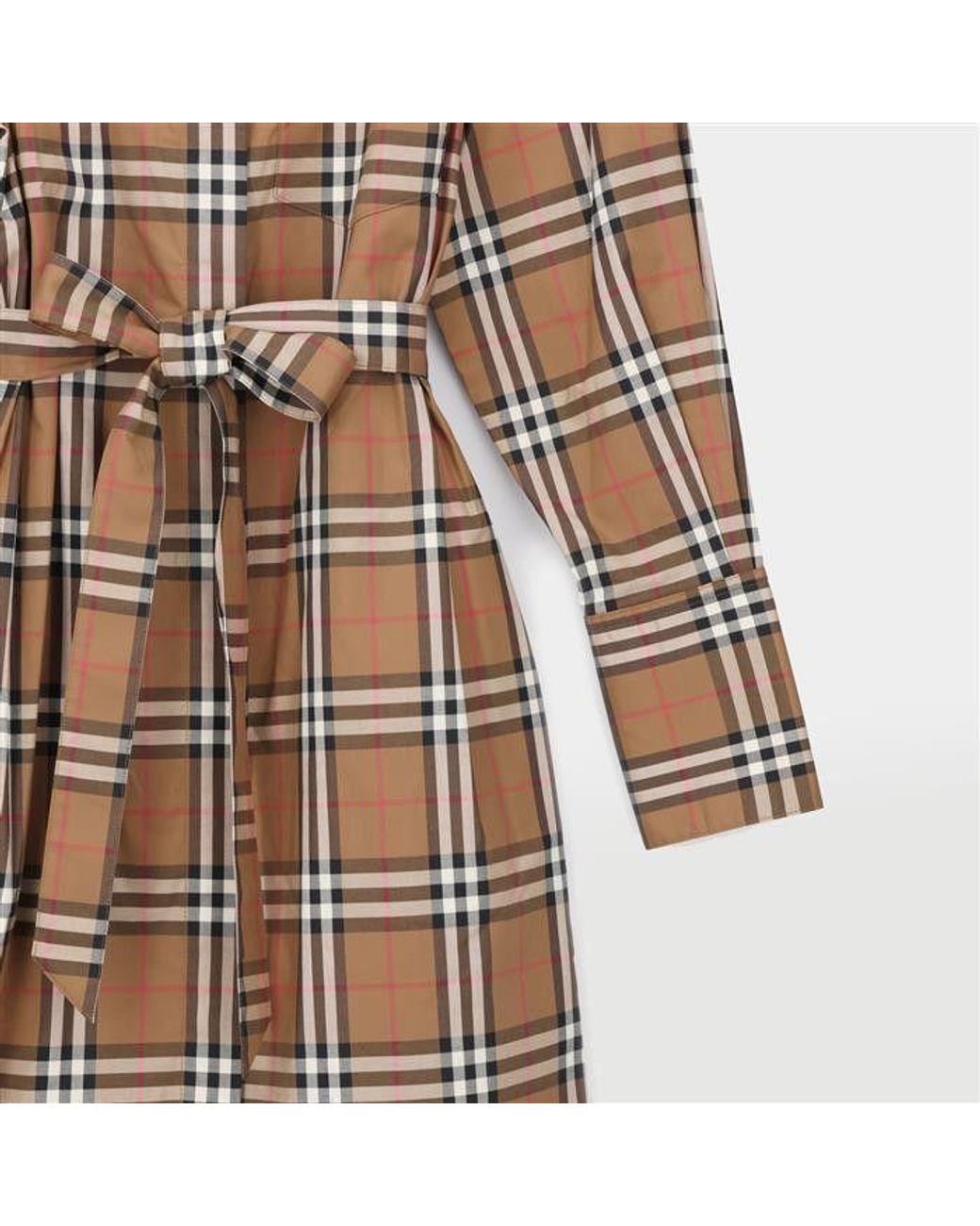 Burberry Multicolor Check Stretch Cotton Shirt Dress