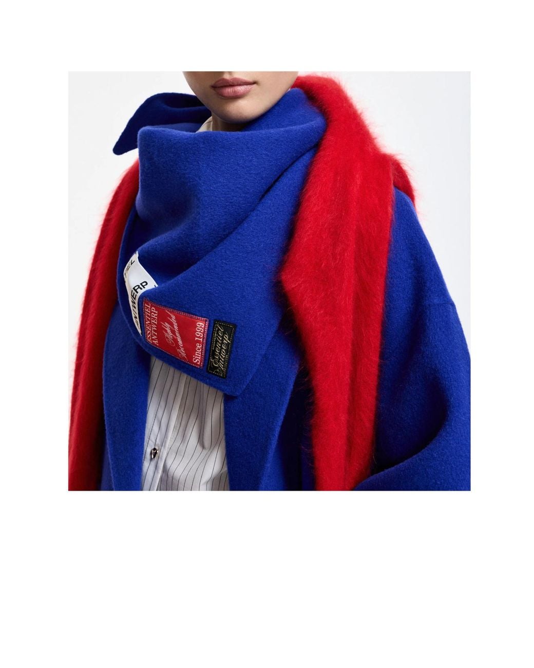 Essentiel Antwerp Blue Double-Breasted Coat