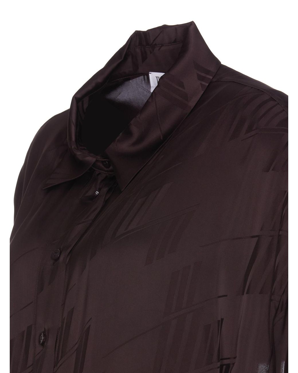 The Attico Purple The Kota Cut-Out Oversize Shirt