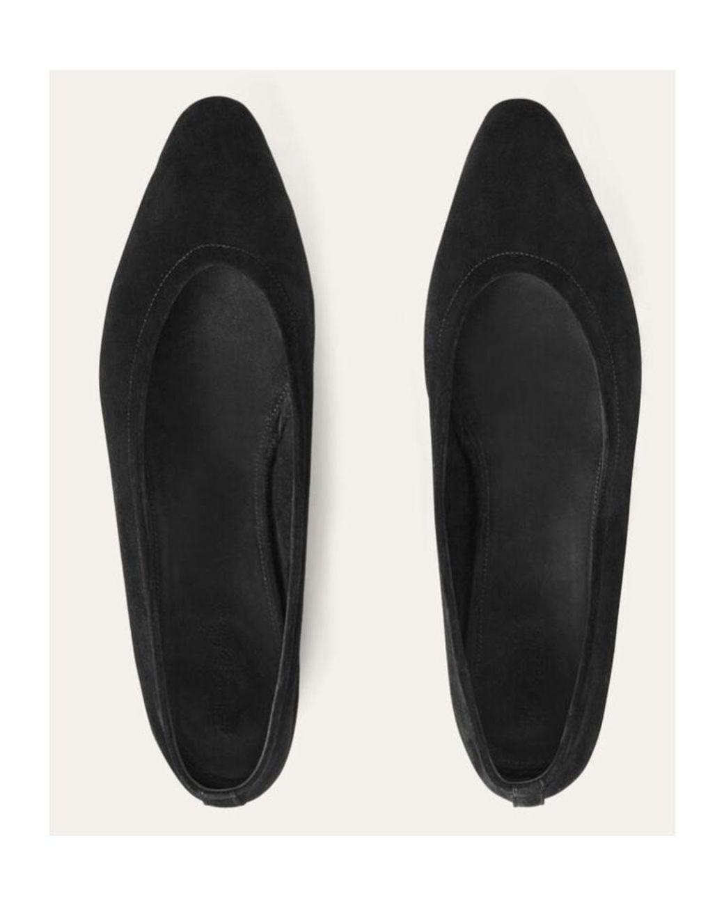 Loro Piana Black Primula Round Toe Slip-On Flats