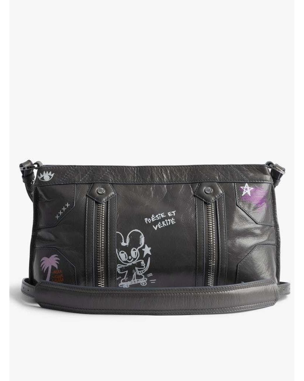 Zadig & Voltaire Black X Humberto Cruz Sunny Mood Zipped Crossbody Bag