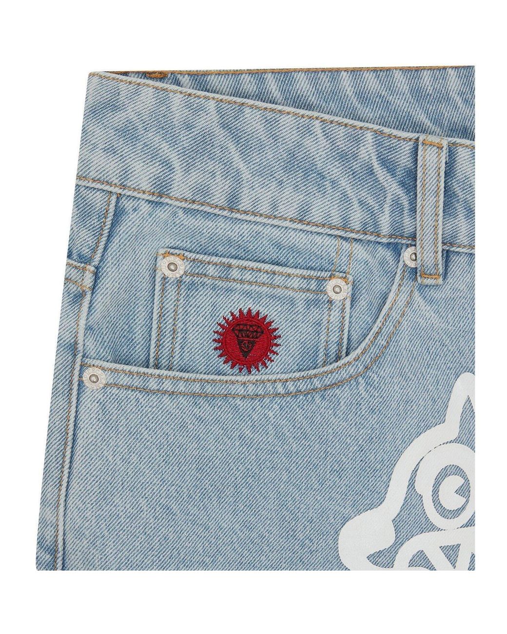 ICECREAM Blue Run Dog Straight Leg Jeans for men