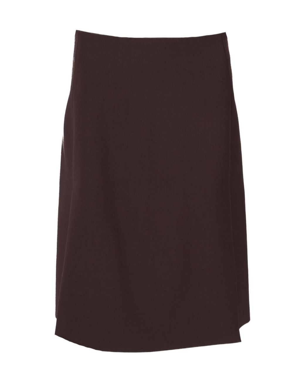 P.A.R.O.S.H. Brown Wool-Blend Midi Skirt