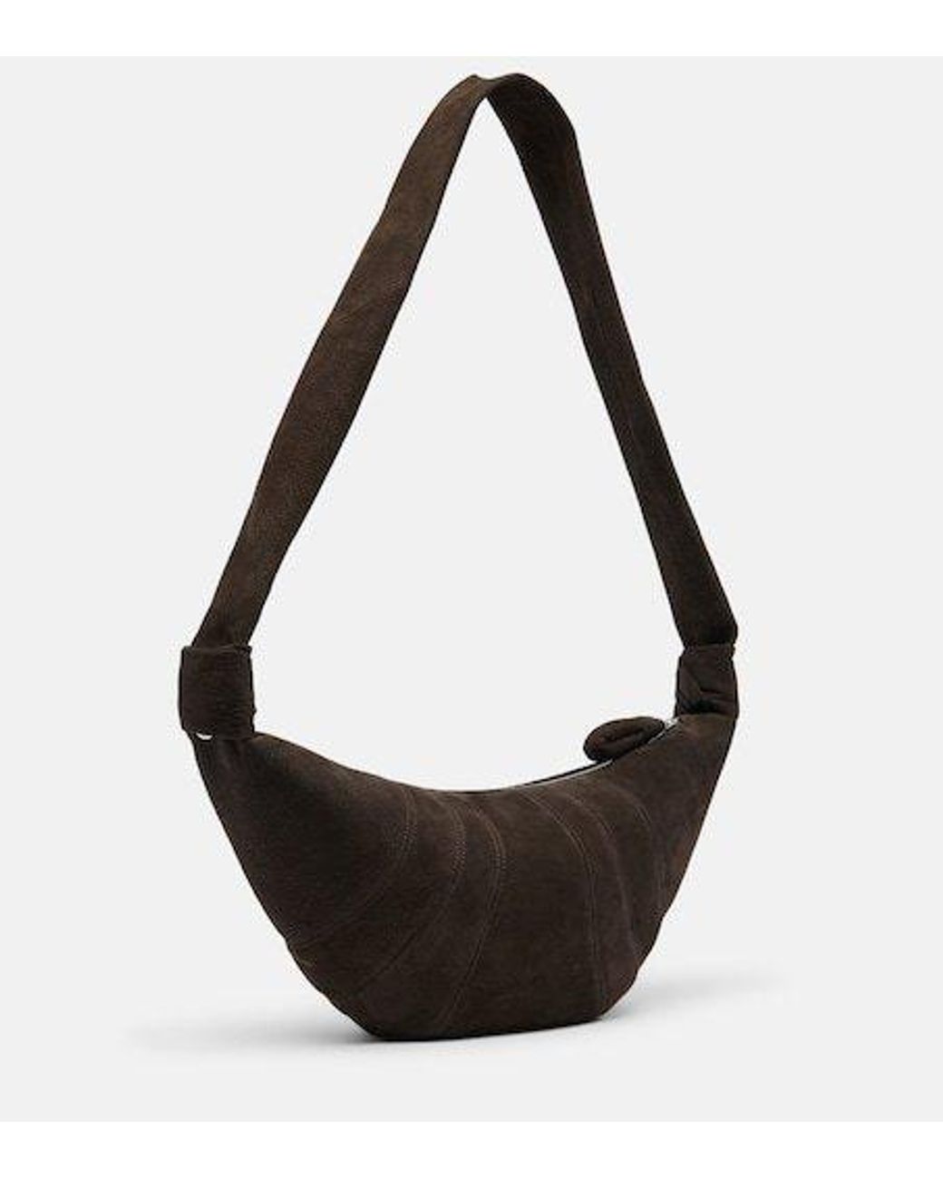 Lemaire Black Croissant Medium Leather Shoulder Bag