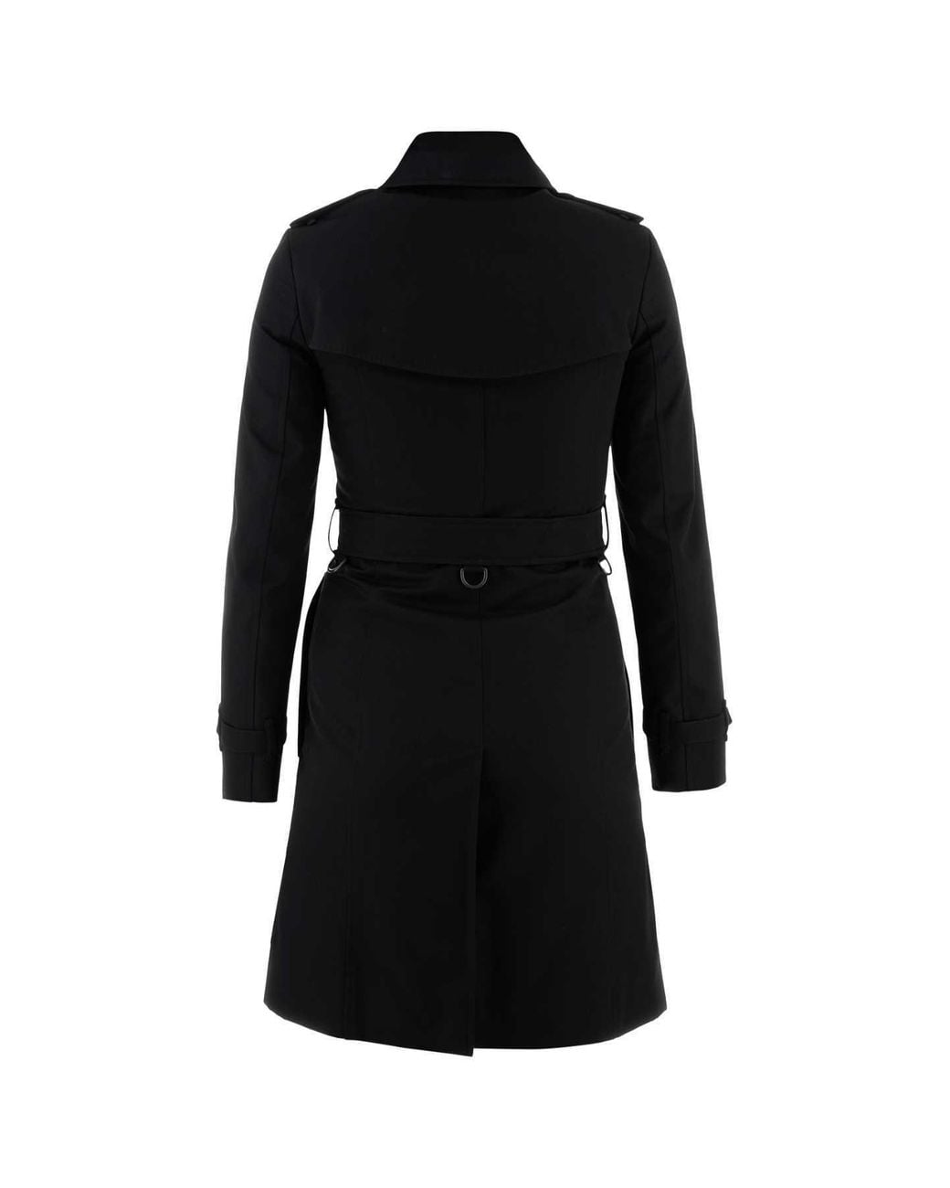Burberry Black Double Breasted Belted Trench Coat