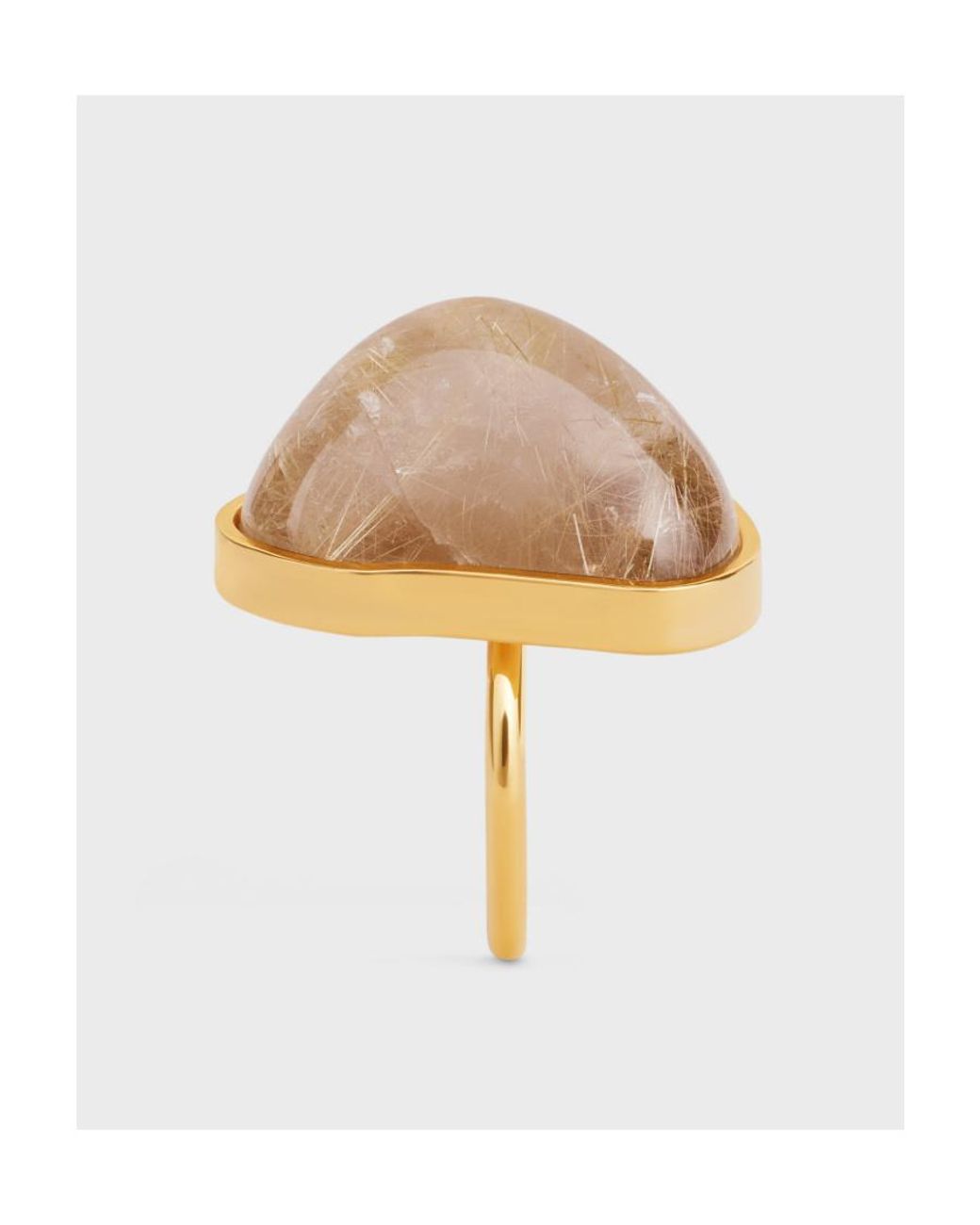 Céline White Decorated Rutile Quartz Ring