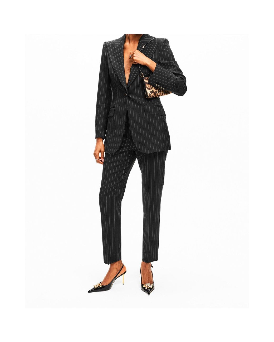 Dolce & Gabbana Black Stripe Tailored Trouser