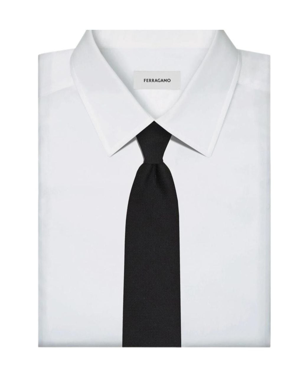 Ferragamo Black Jacquard Tie for men