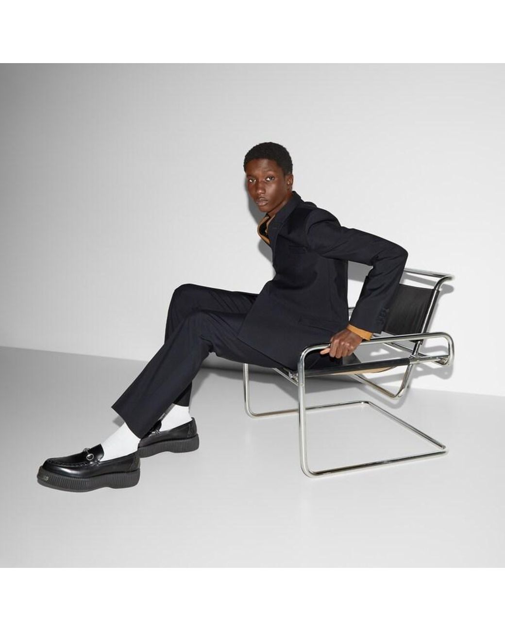 Gucci Blue Tapered Trousers for men