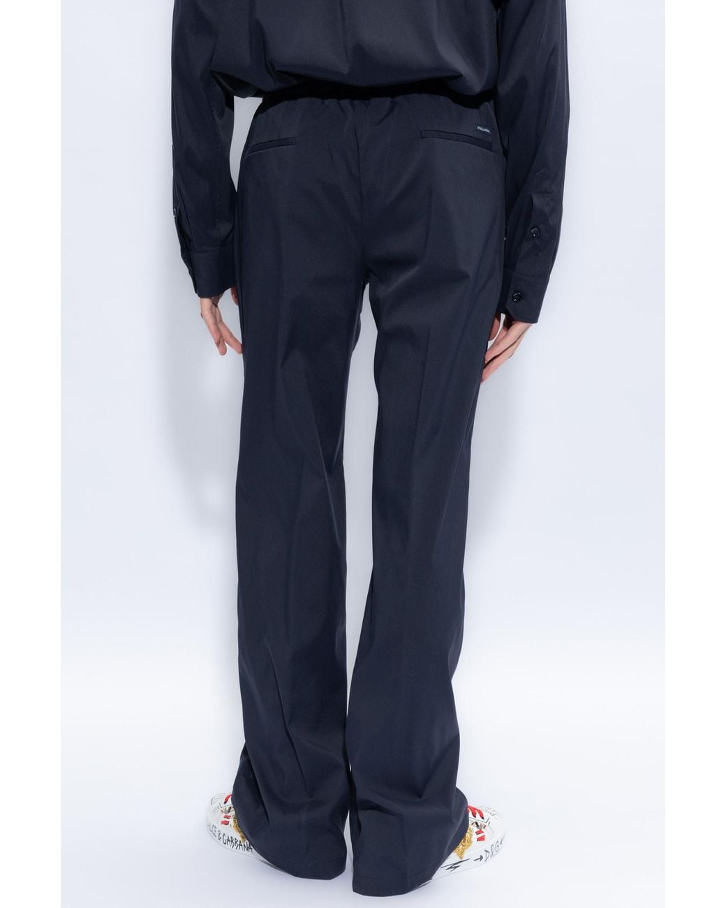 Dolce & Gabbana Blue Straight Leg Jogging Pants for men