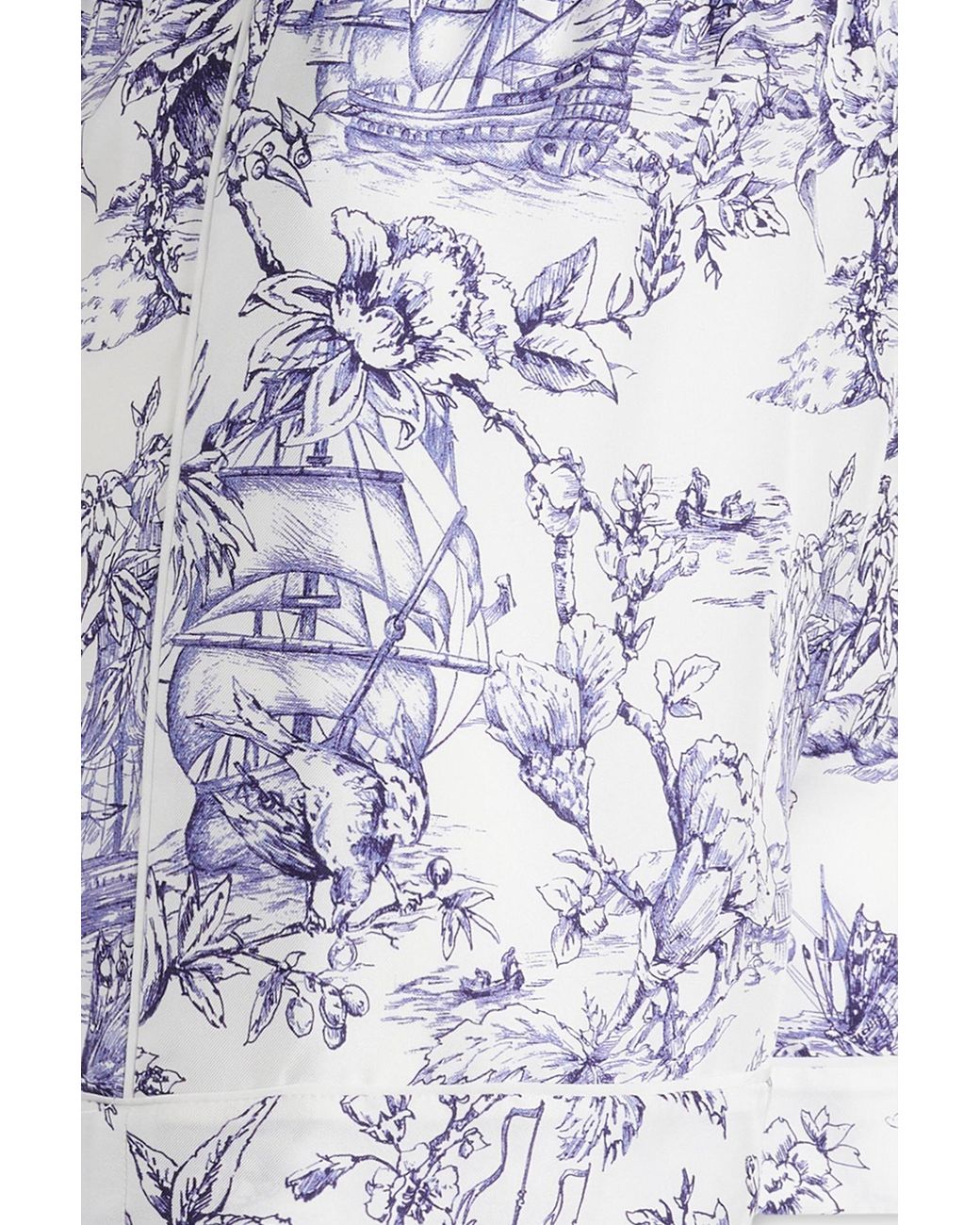 Dior Purple Printed Silk Shorts