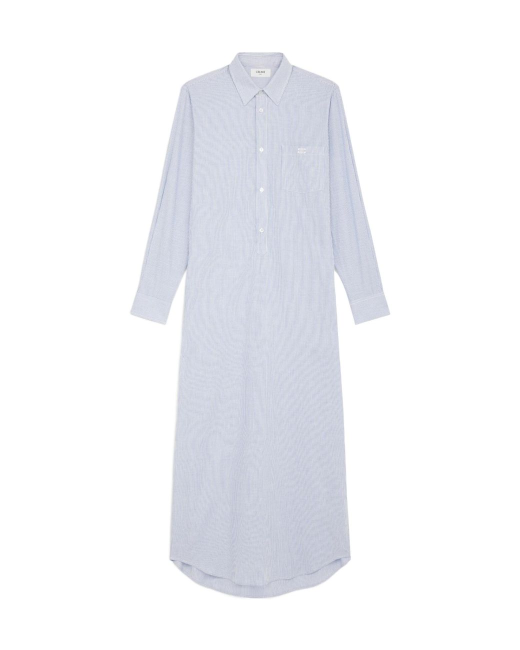 Céline White Long Shirt Dress
