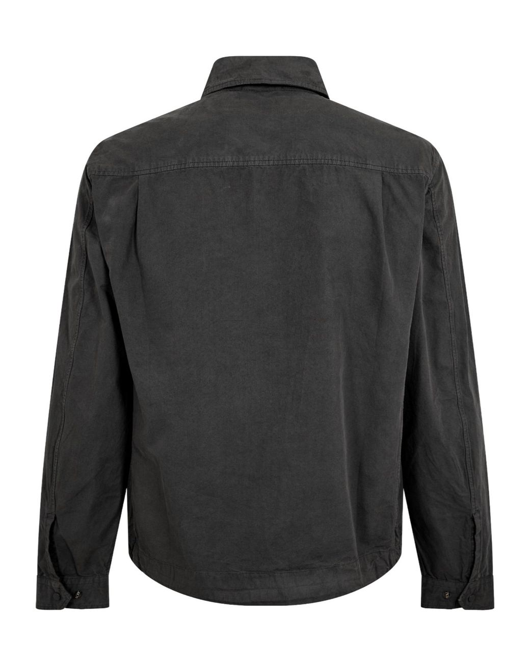 C P Company Gray Zip-Up Shirt Jacket With Collar for men