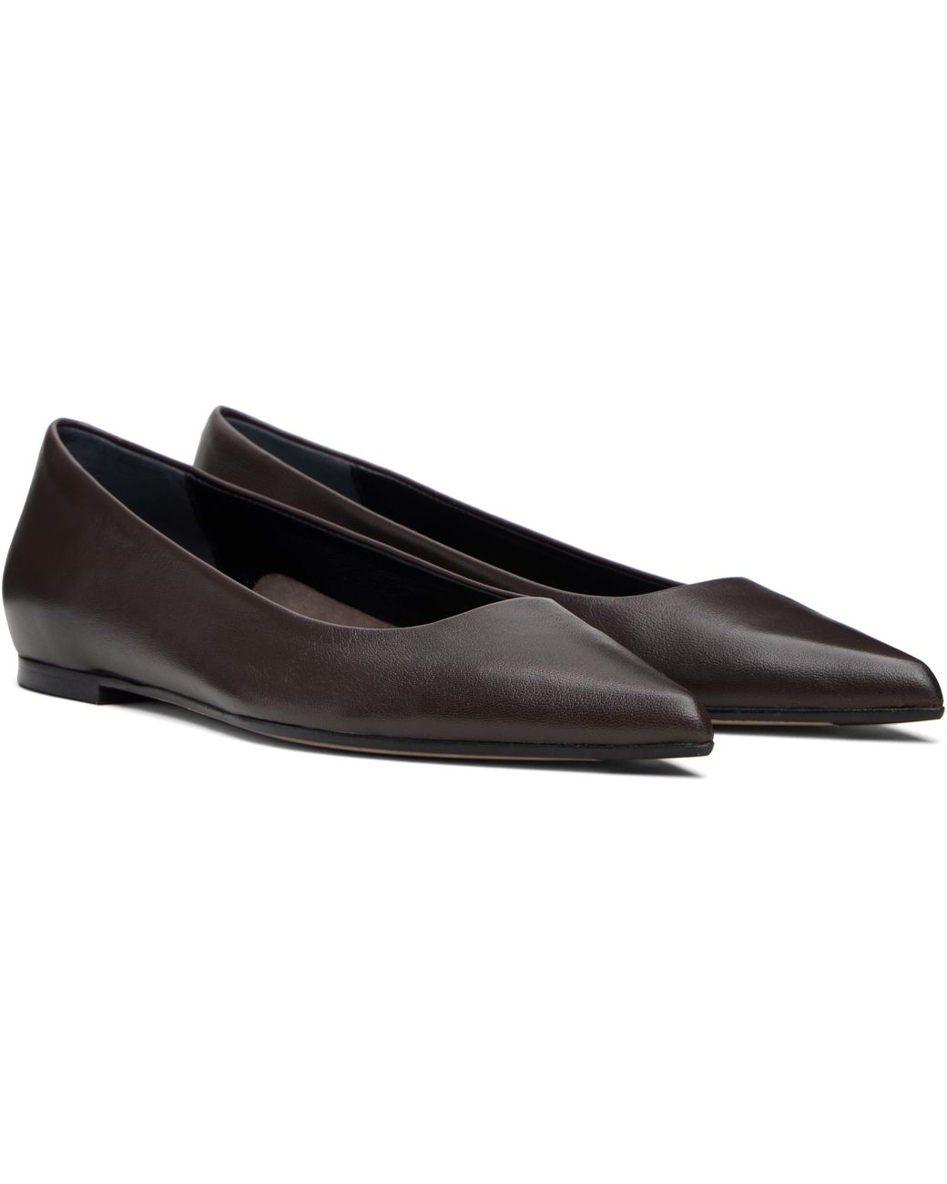 Aeyde Brown Cassy Pointed-Toe Ballet Flats