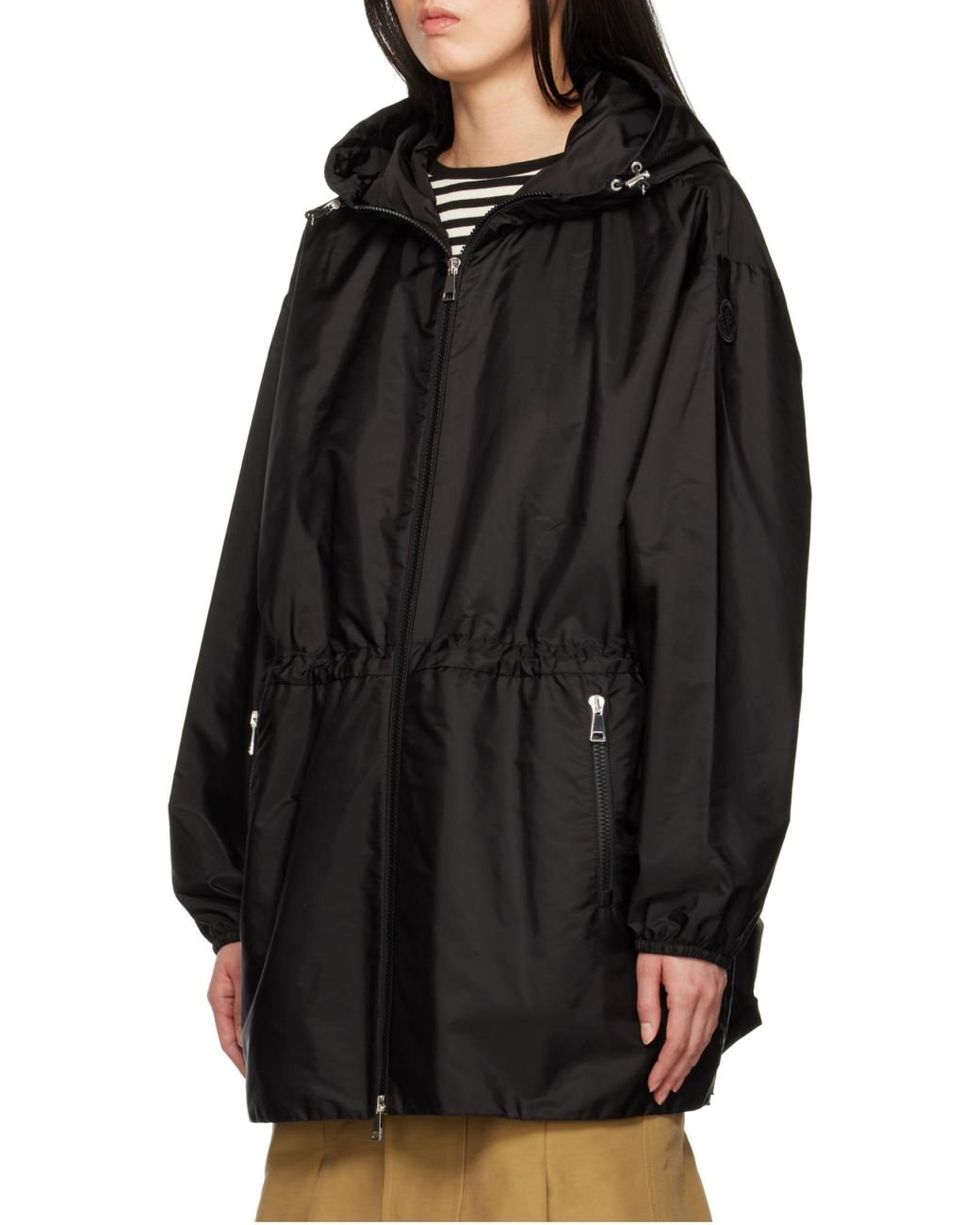 Moncler Black Wete Hooded Jacket