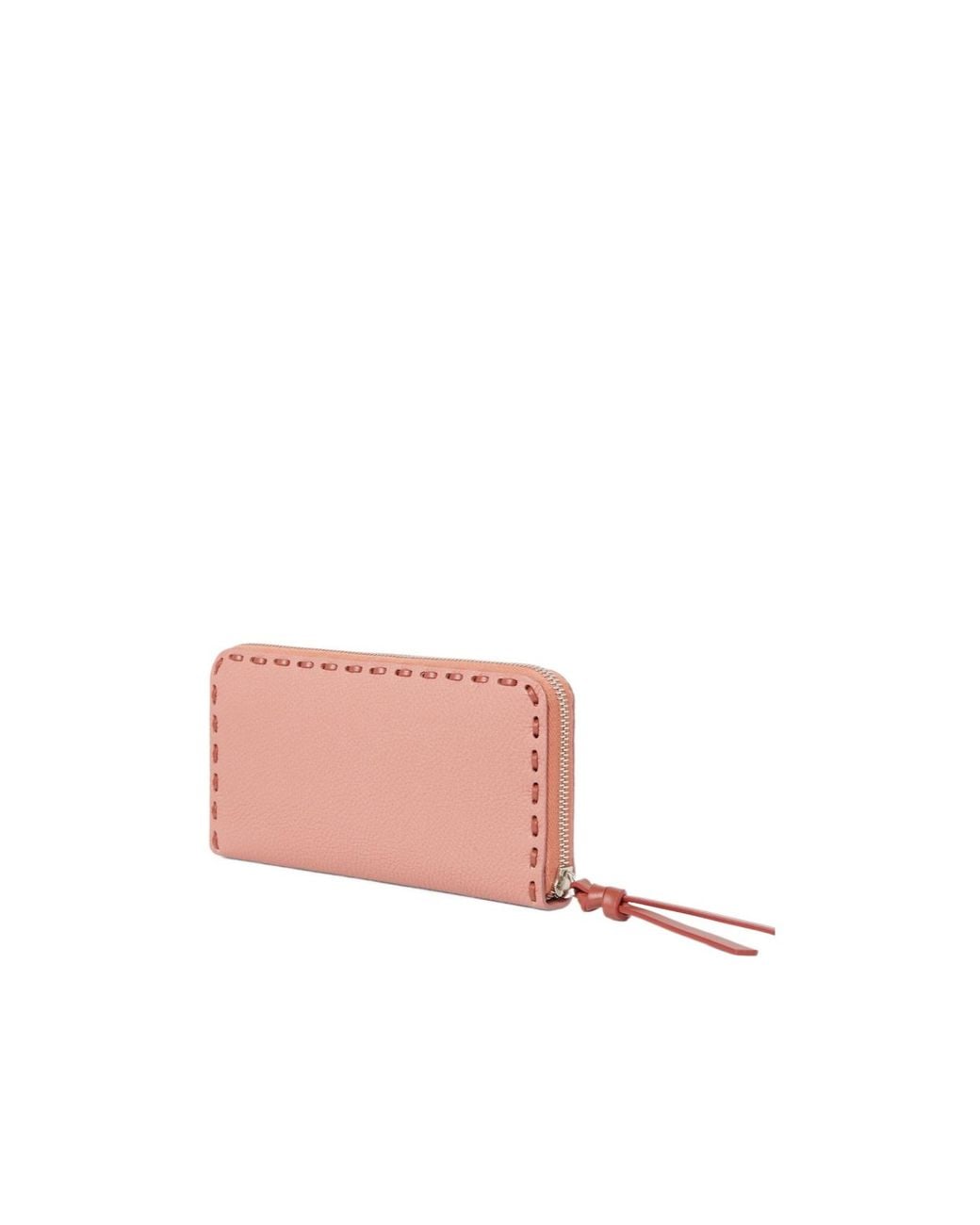 Fendi Pink Zip Around Peekaboo Large Wallet