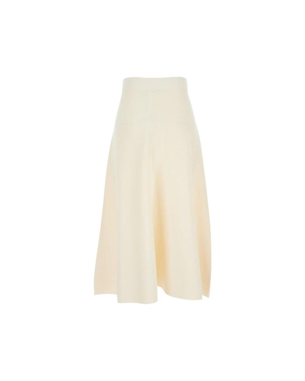 Max Mara White A-Line Midi Skirt