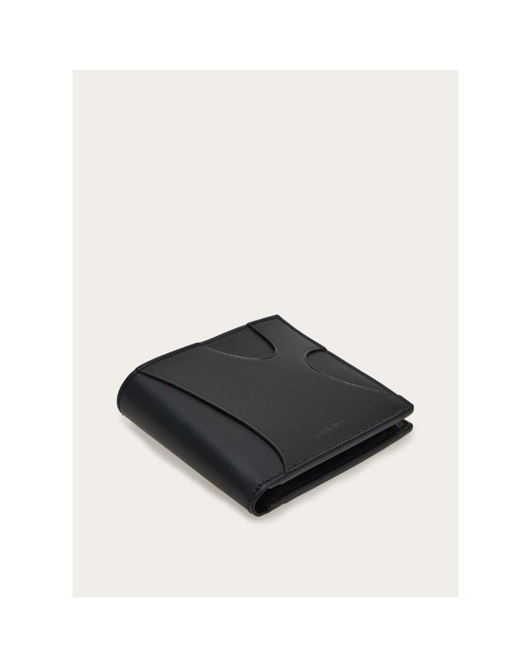 Ferragamo Black Hollowed-Out Wallet for men