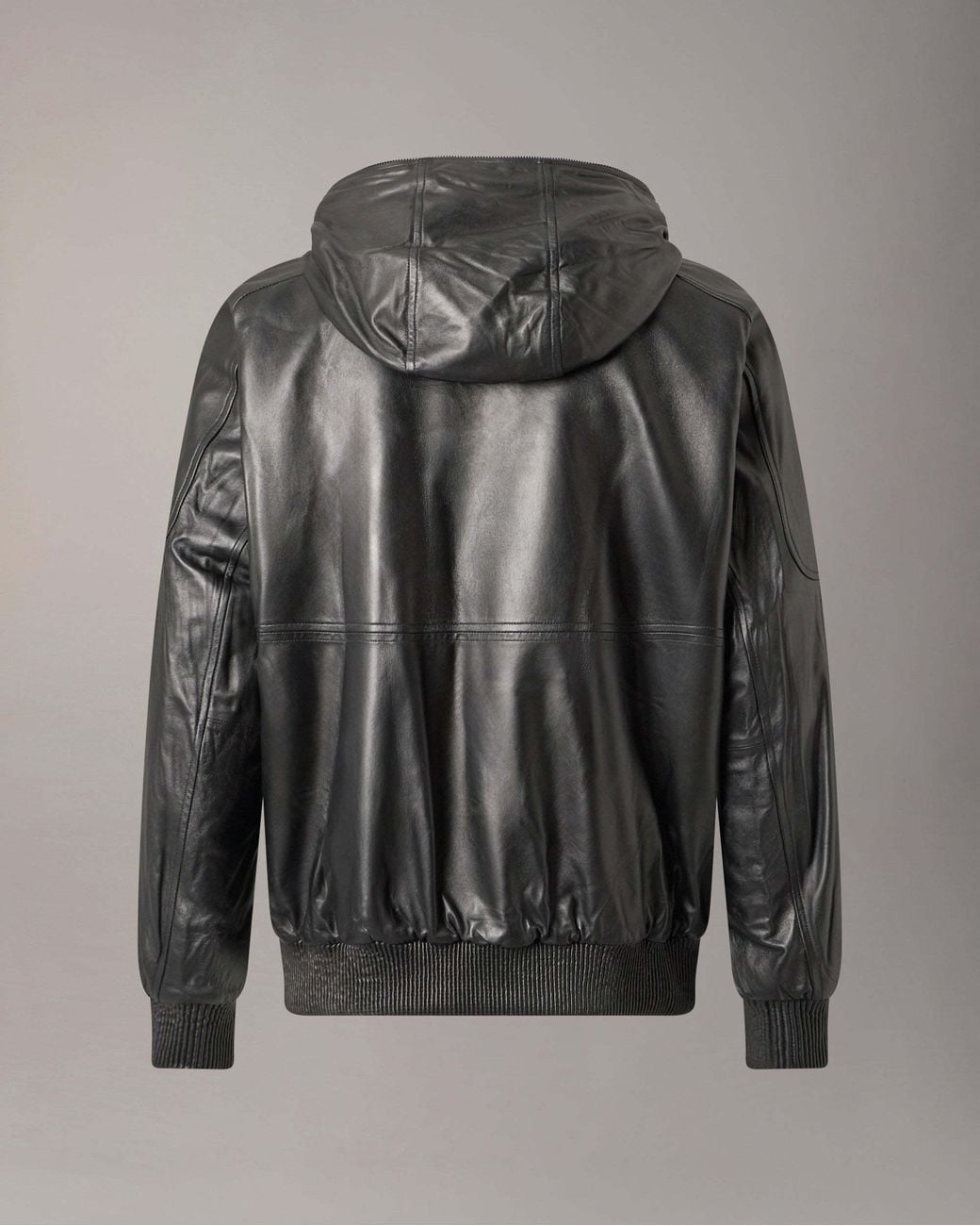 Moose Knuckles Black Neo Bunny Leather Jacket for men