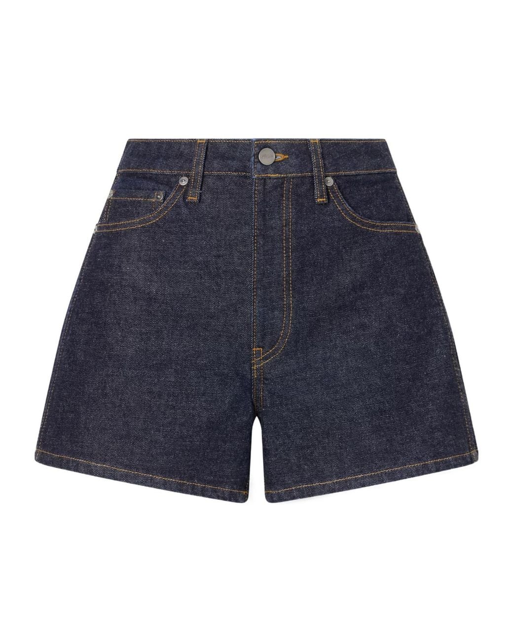Khaite Blue Straight-Leg Denim Shorts