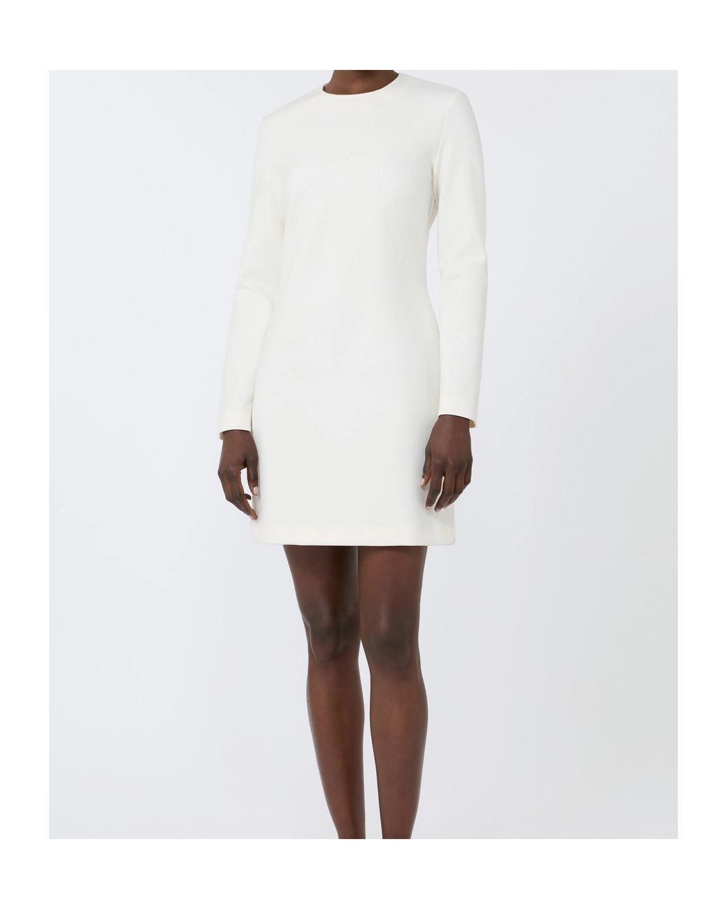 Max Mara White Short Scuba Jersey Dress