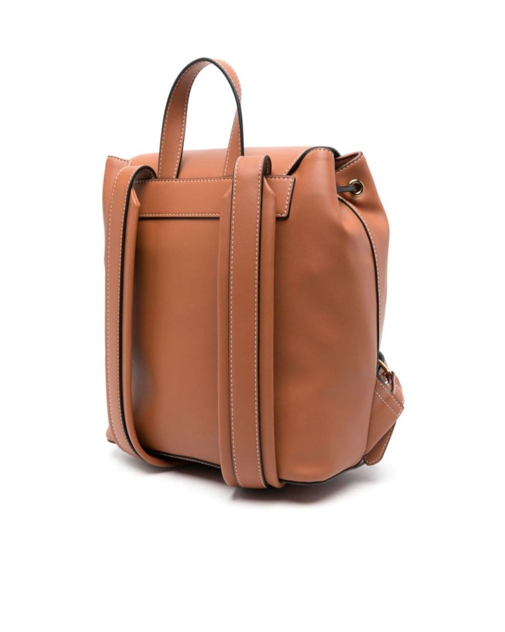 Moschino Brown Love Logo Engraved Buckle Fastened Backpack