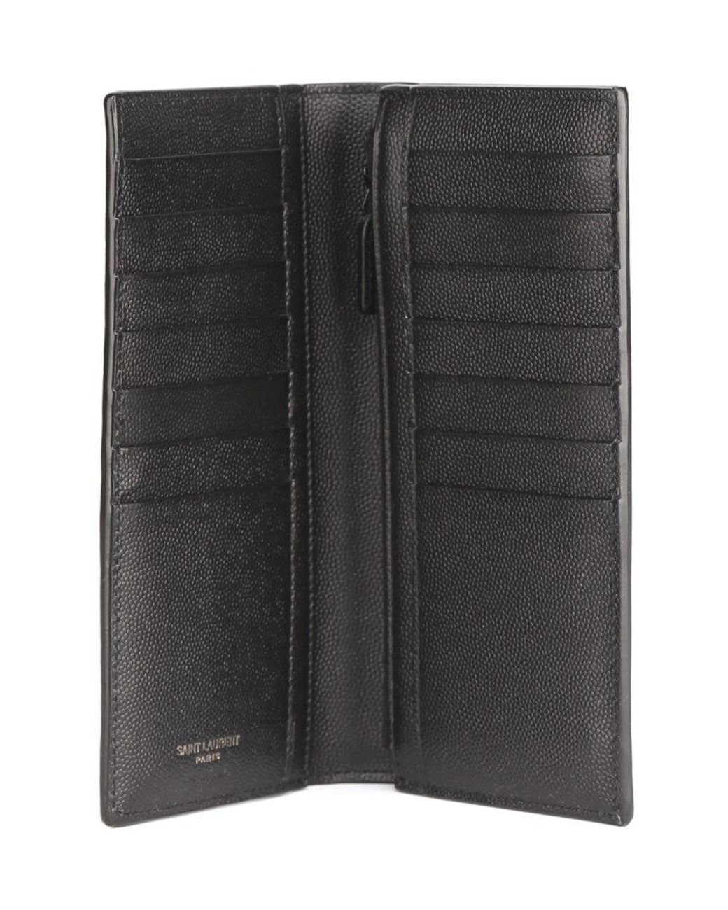 Saint Laurent Gray Long Logo Appliqué Wallet for men