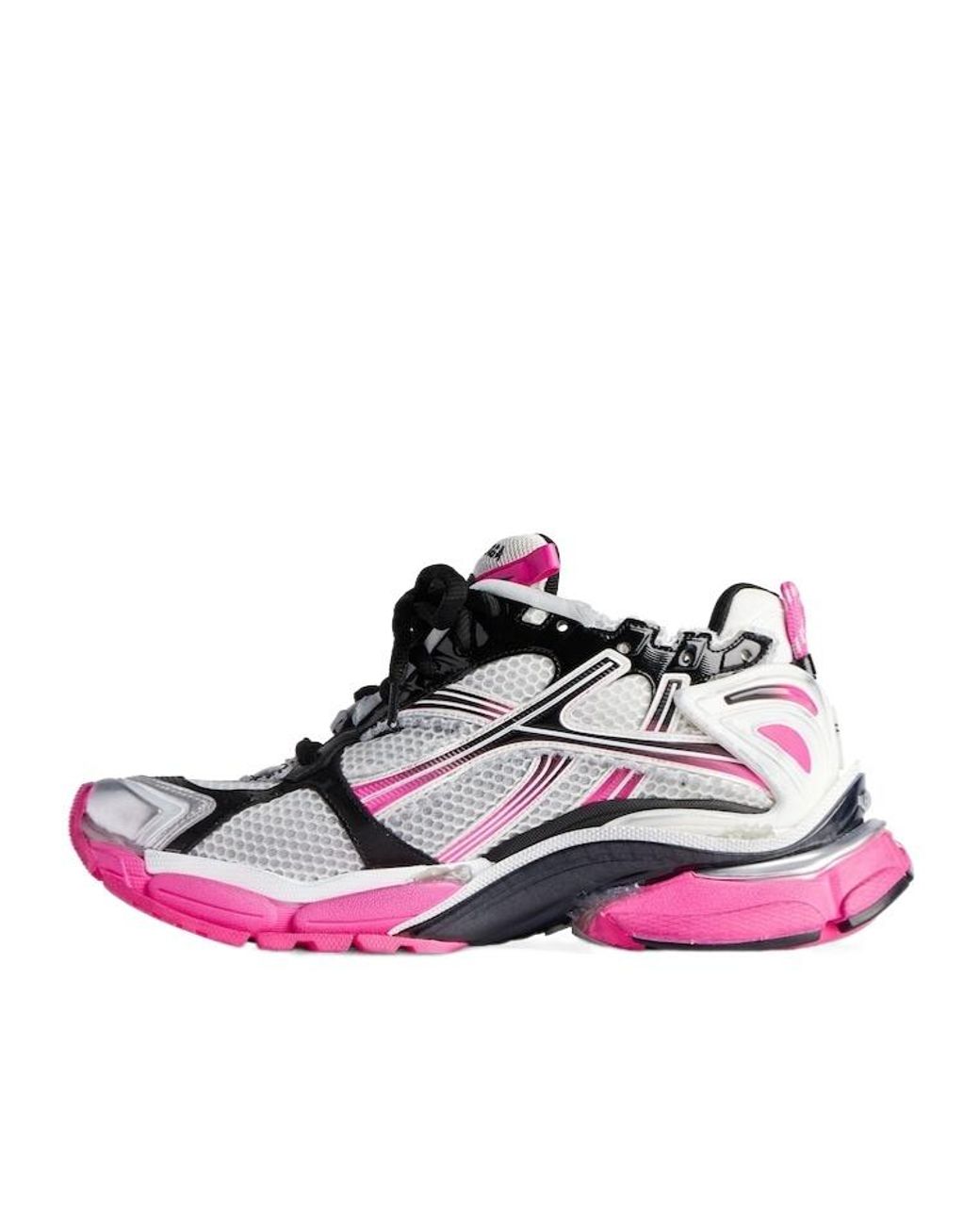 Balenciaga Pink Gradient Lace-Up Sneakers