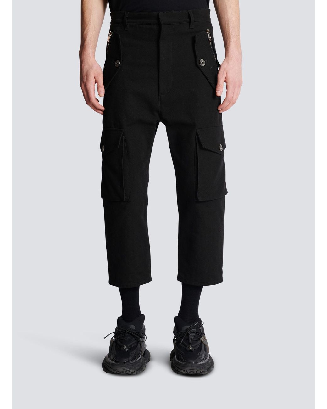 Balmain Black Cargo Trousers for men