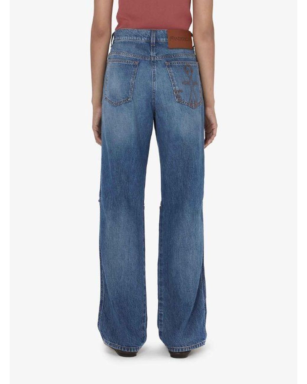 J.W. Anderson Blue Jw Anderson Cut-Out Knee Bootcut Jeans