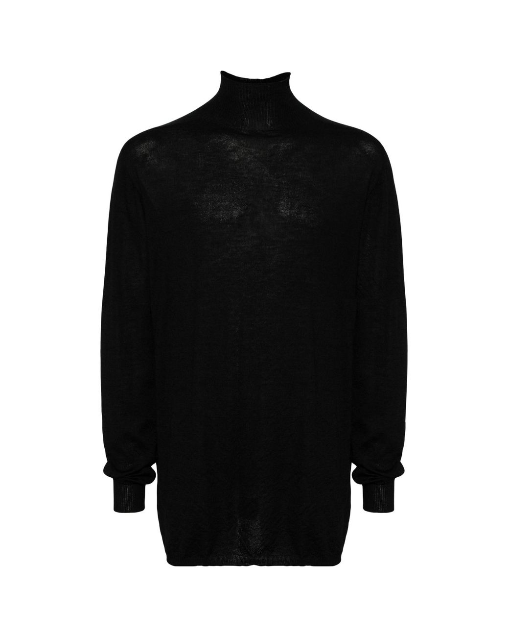Rick Owens Black Mock-Neck Jumper for men