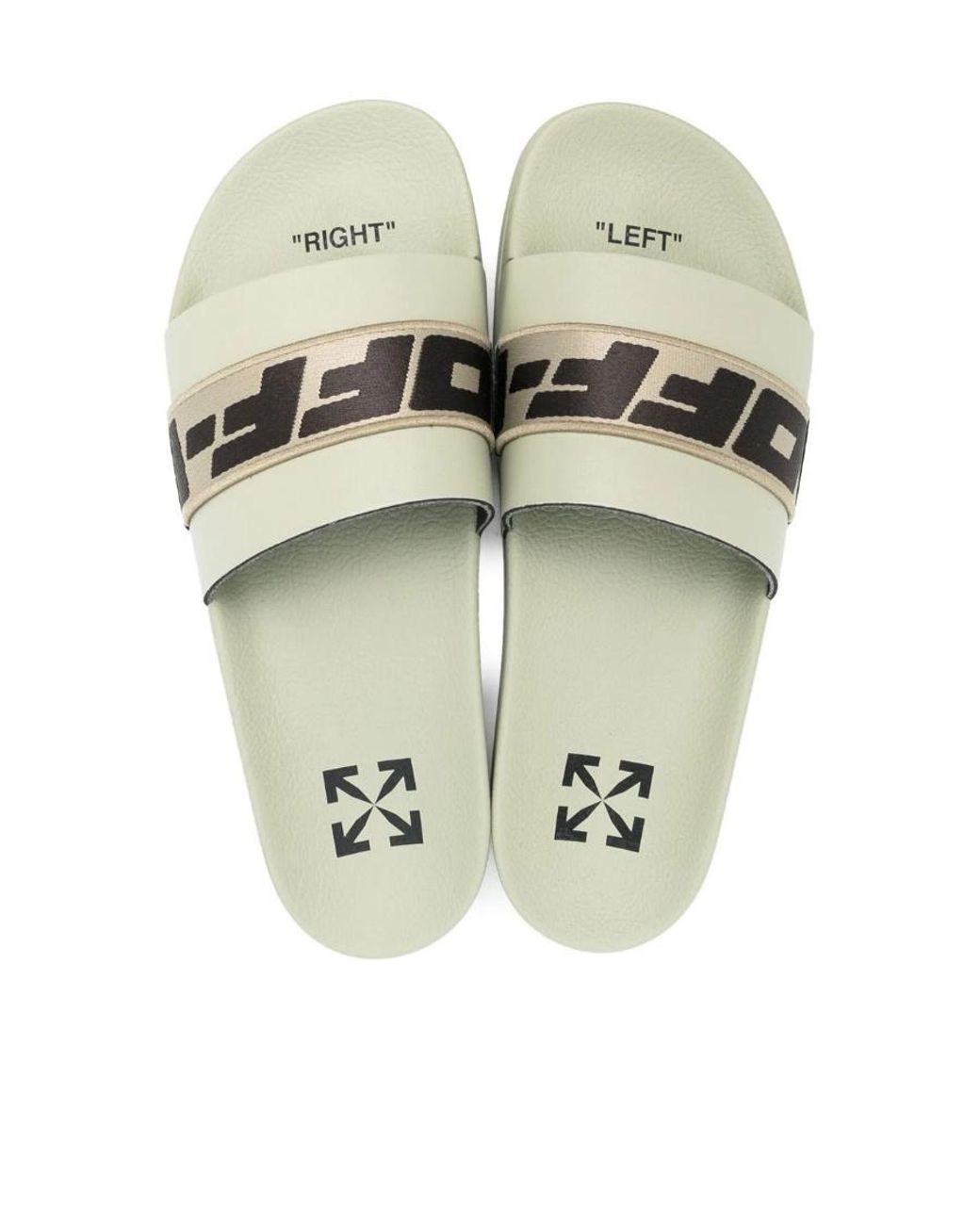 Off-White c/o Virgil Abloh White Industrial Logo Slides for men