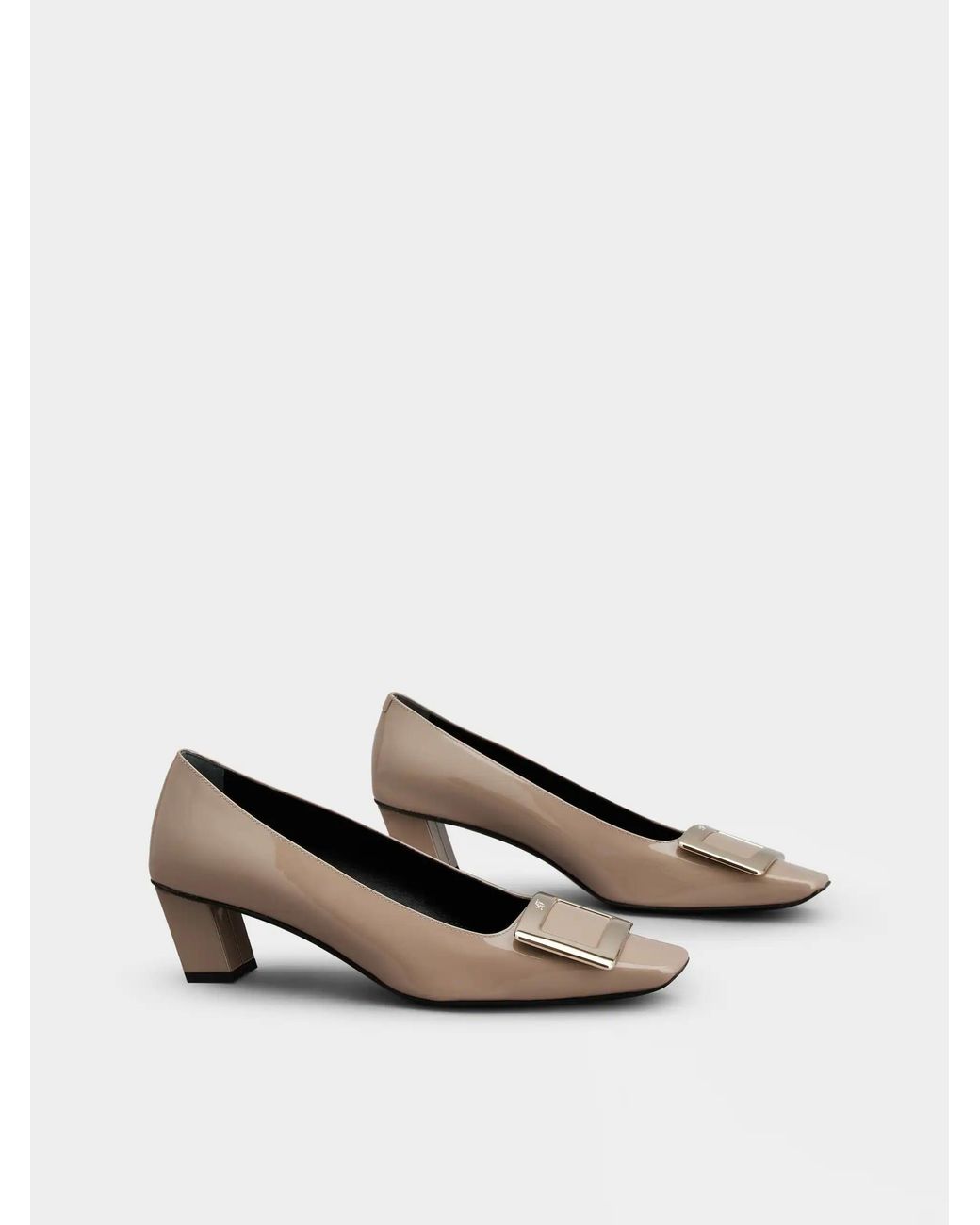 Roger Vivier Brown Belle Vivier Buckle Pumps