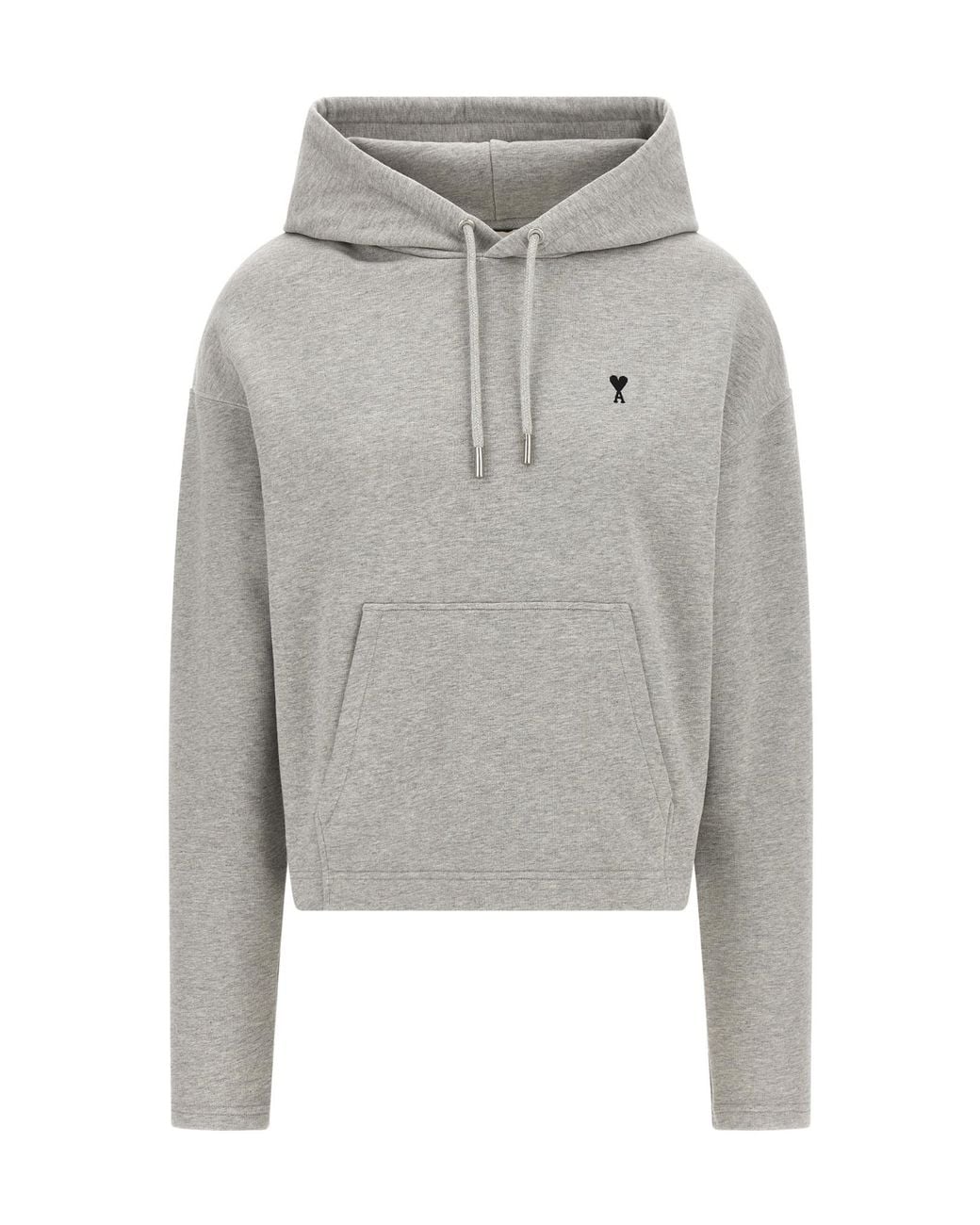 AMI Gray Ami De Coeur Drawstring Hoodie