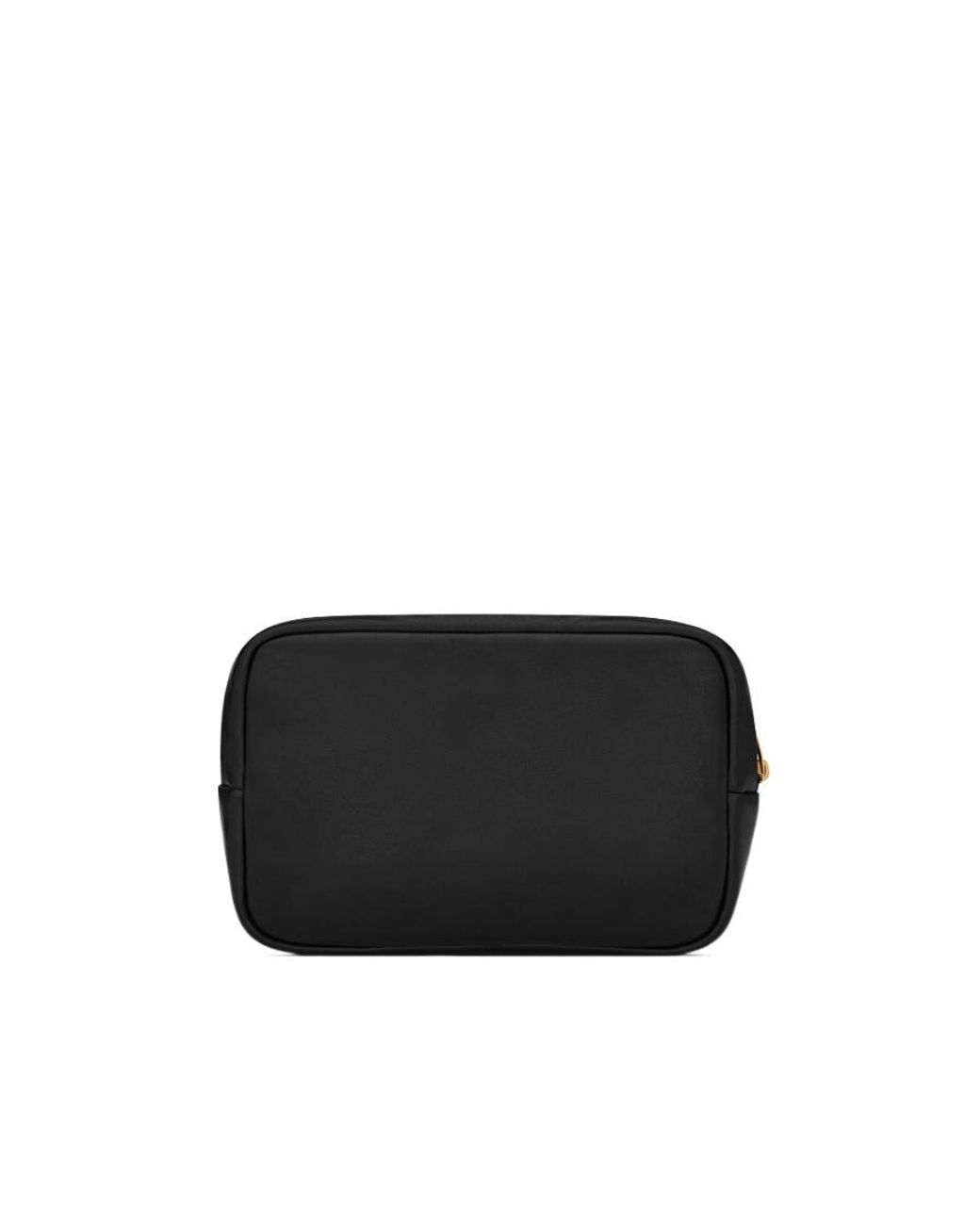 Saint Laurent Black Cassandre Logo Plaque Clutch Bag