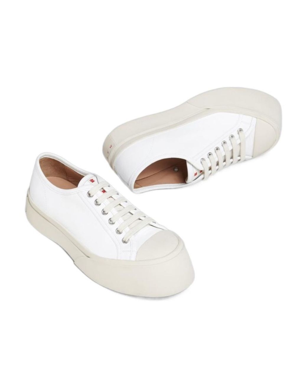 Marni White Pablo Lace-Up Sneakers for men