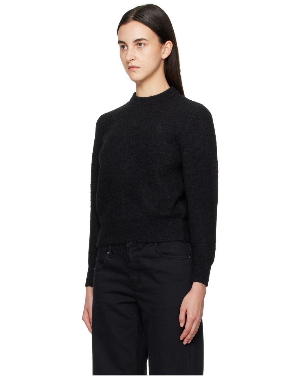 Alexander Wang Blue Textured-Finish Jumper