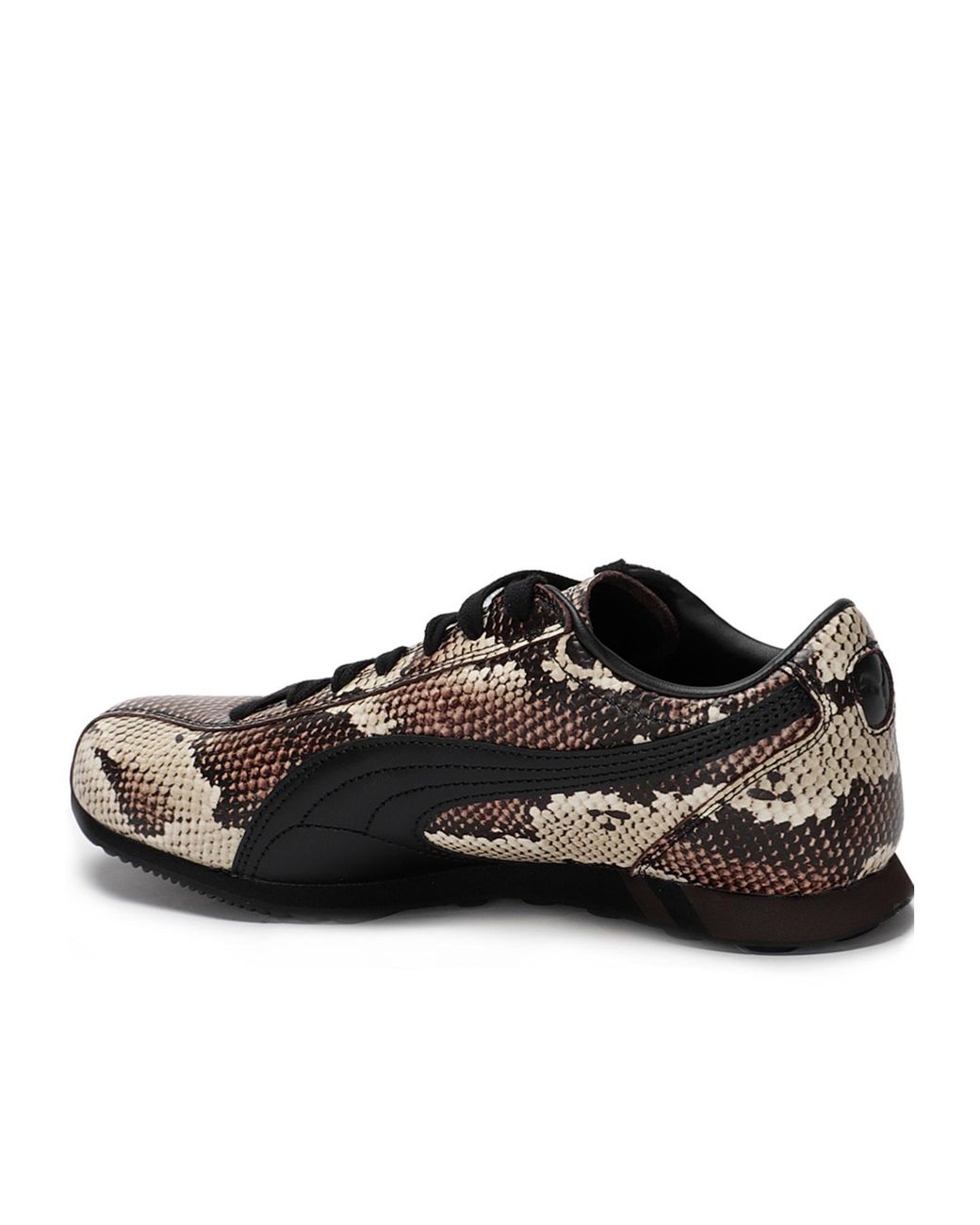 PUMA Black Sprint Snake Lace-Up Sneakers for men