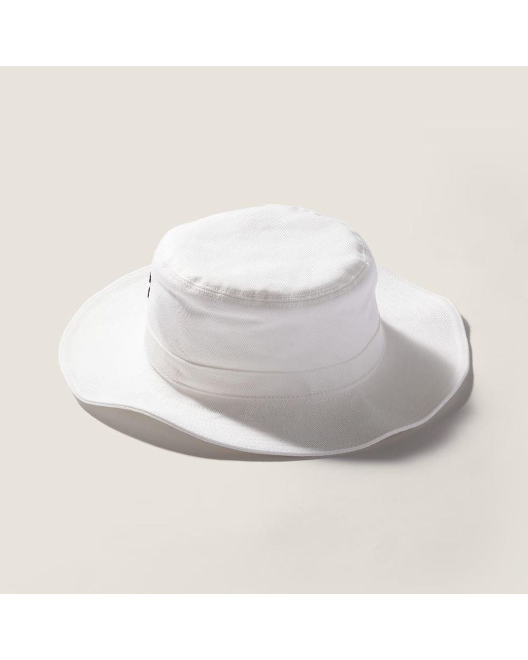 Miu Miu White Drill Hat