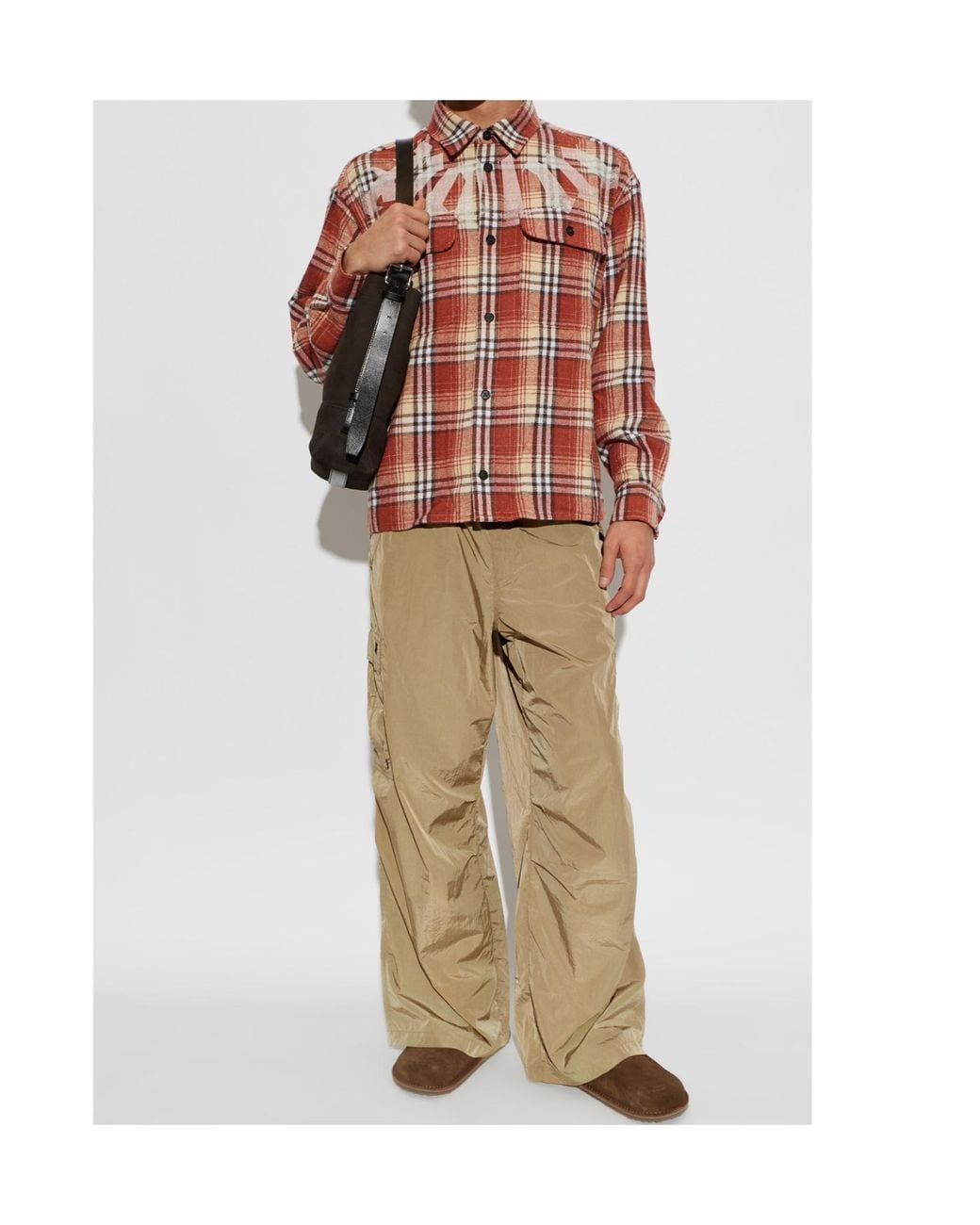 Palm Angels Red Long-Sleeved Shirt for men