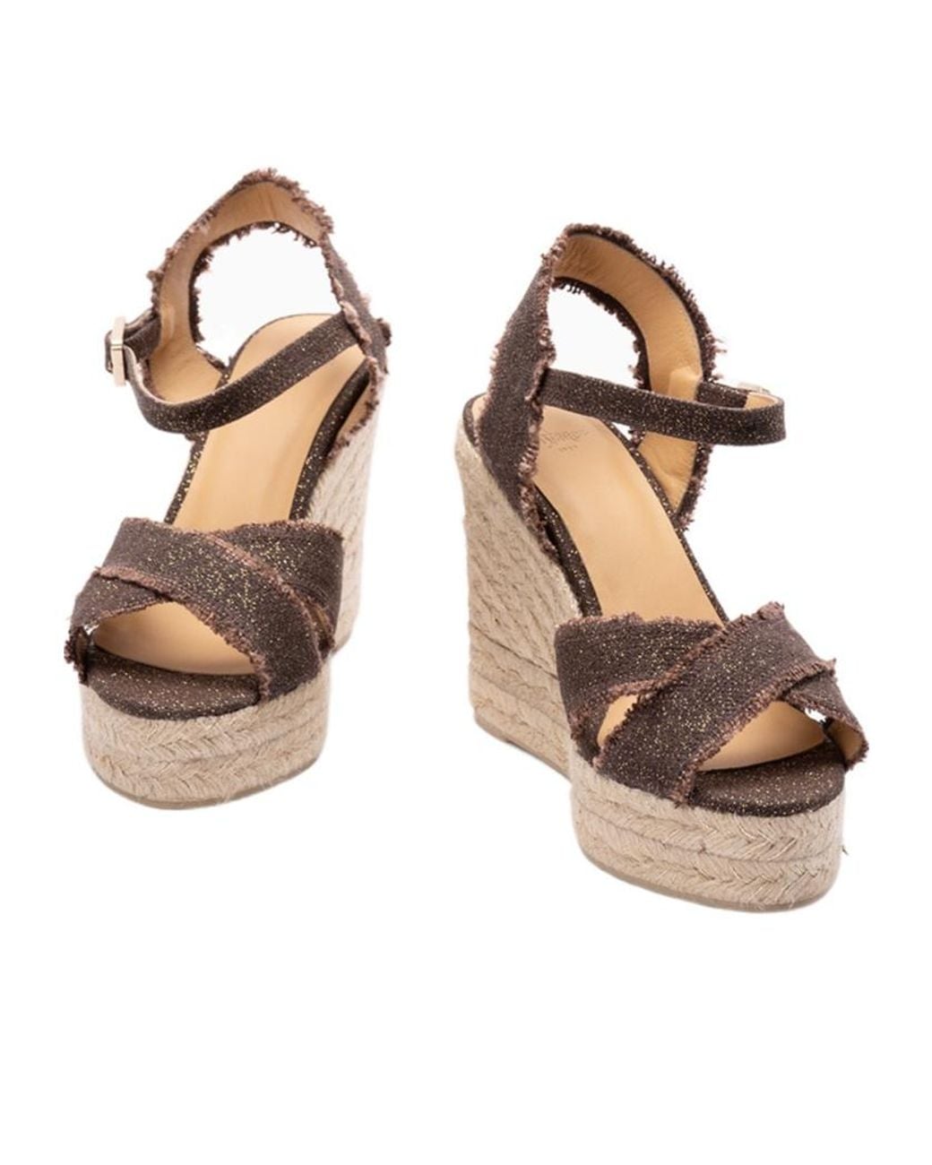 Castaner Brown Castañer Bromelia Ankle Strap Wedge Espadrilles