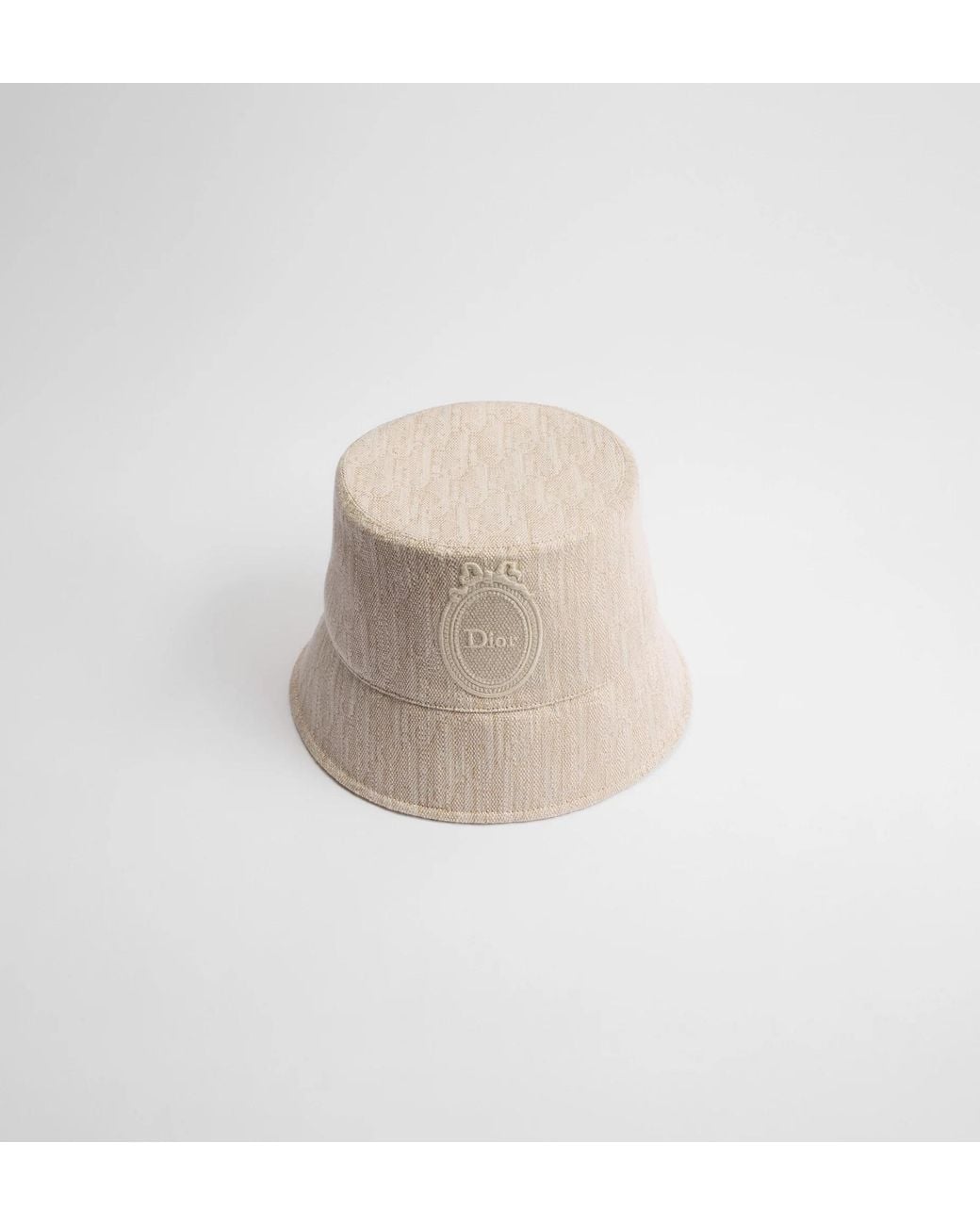 Dior Natural Iviera Medaillon Teddy-D Small Brim Bucket Hat