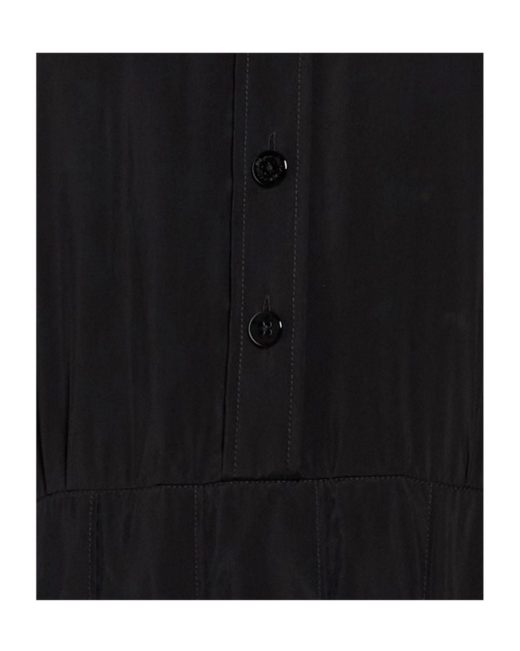 Maison Margiela Black Twotone Satin Shirt Dress