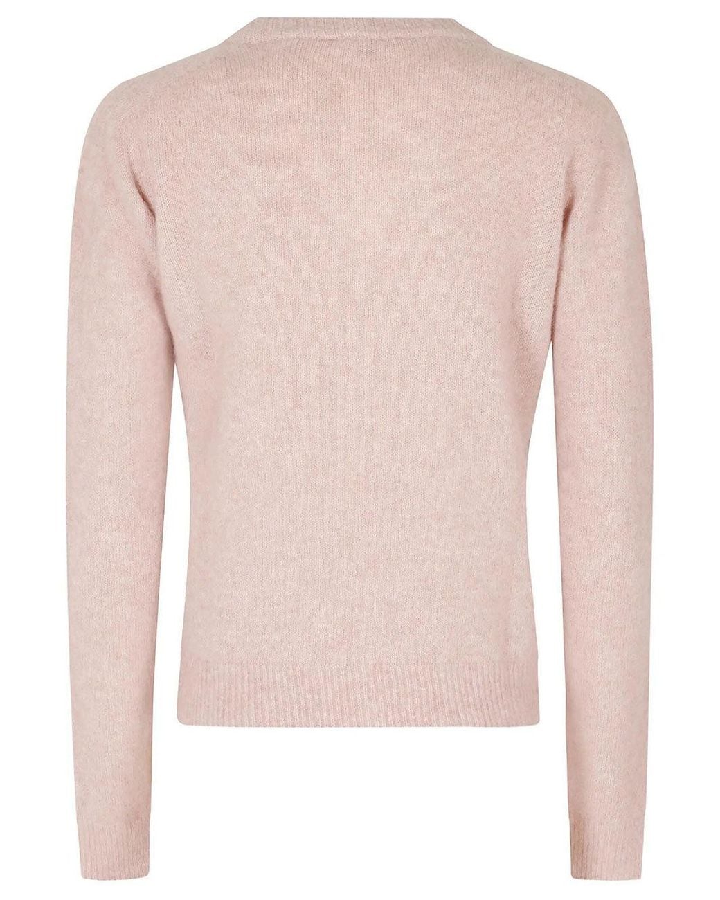 Roberto Collina Pink Round-Neck Knitted Pullover