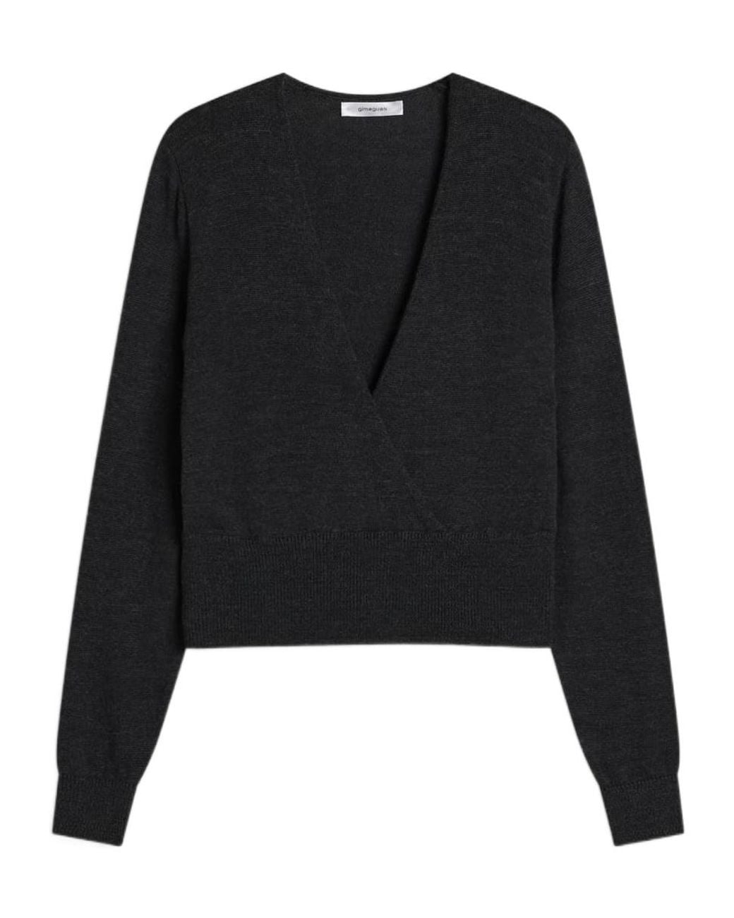 GIMAGUAS Black Peyton Wrap Sweater