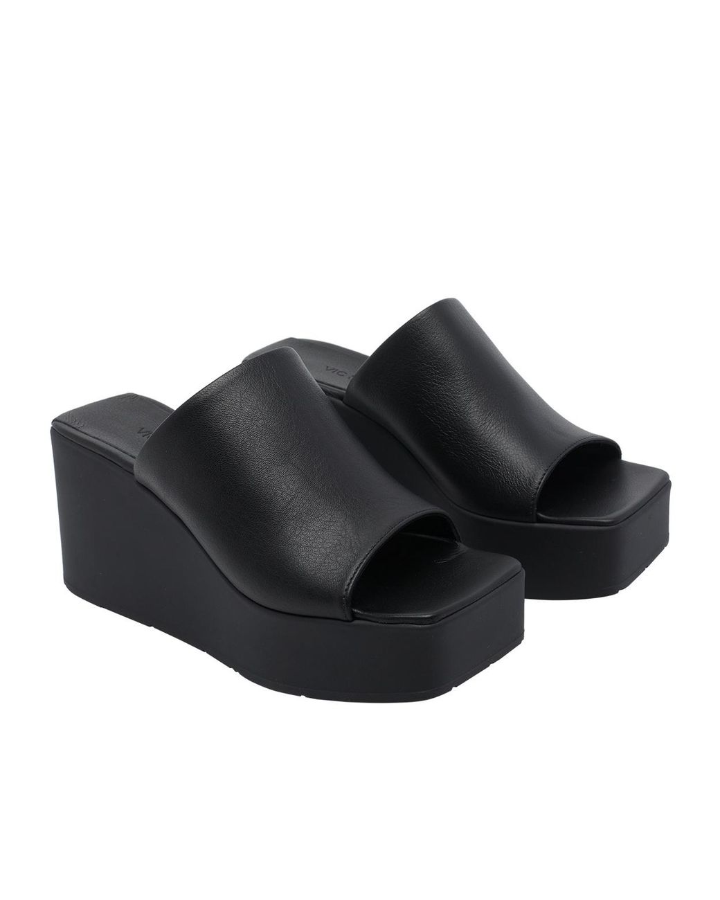 Vic Matié Black Platform Mules