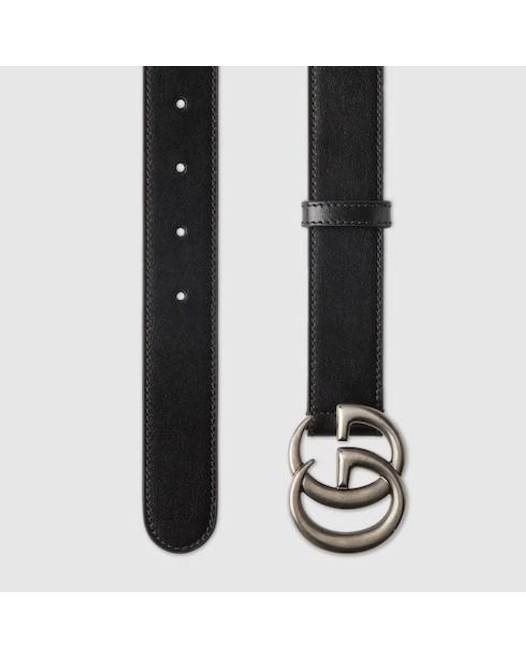 Gucci White Logo Plaque Belt for men