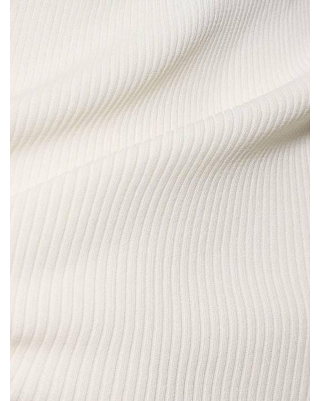 Christopher Esber White Slash Cut Out Knit High Waist Long Skirt